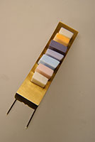 Ansteckschmuck montiert, Silber 935, Gold 750, Muranoglas, Stahldoppelnadel